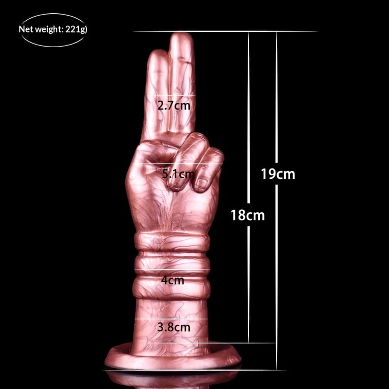 Hand-Shaped Silicone Insertable Toy | Premium Rose Gold Design thumbnail 18