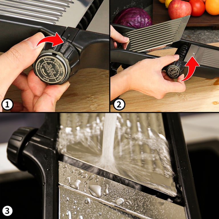 Professional Mandoline Slicer Stainless Steel | Vegetable Fruit Cutter thumbnail 16