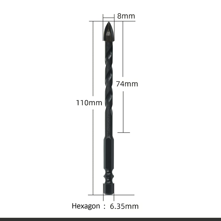4PCS Hex Tile Drill Bit Set | Glass Ceramic Brick Drilling thumbnail 8