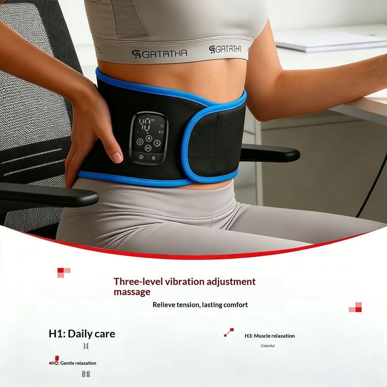 120-LED Far-Infrared Heating Massage Therapy Waist Support Belt | Health & Beauty thumbnail 17