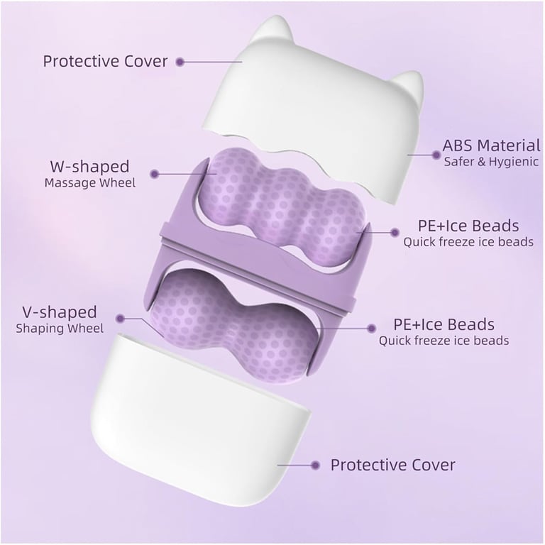 Ice Roller Set for Face & Eyes | Cold Therapy Facial Massage Device thumbnail 4