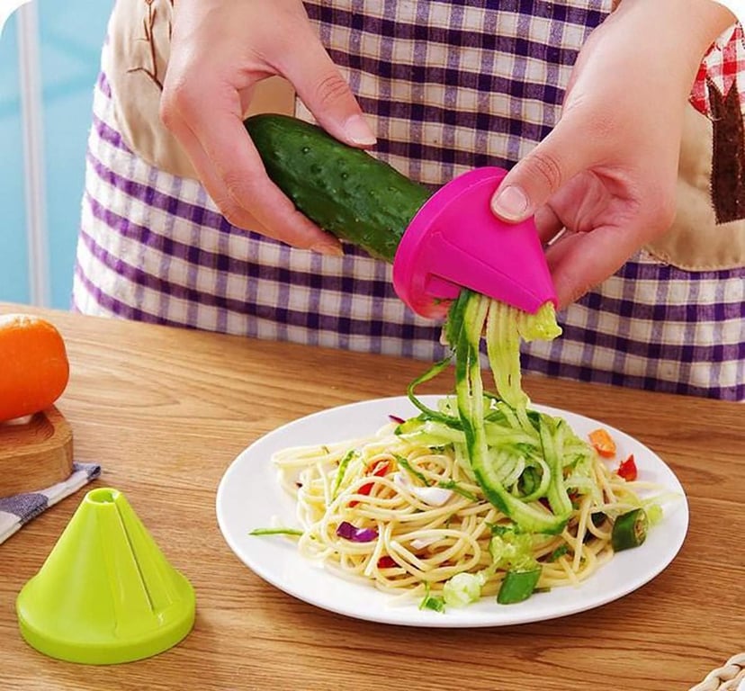 2Pcs Handheld Spiralizer Grater Shredder | Vegetable Noodle Maker thumbnail 6