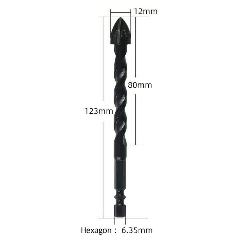 4PCS Hex Tile Drill Bit Set | Glass Ceramic Brick Drilling thumbnail 5