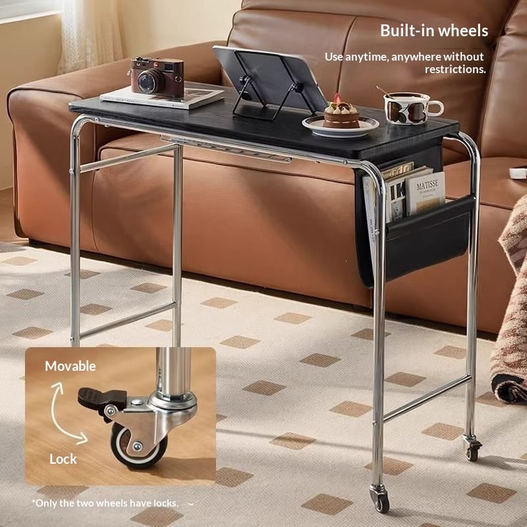 Simple Office and Bedroom Computer Desk Organizer with Wheels thumbnail 5