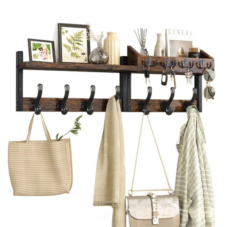 Wooden Wall-Mounted Rack for Entryway Door | Home & Kitchen Storage thumbnail 5