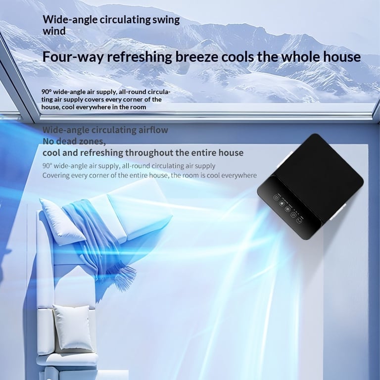Portable Mini Cooling Fan With Oscillating Blades thumbnail 8