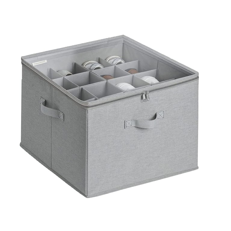 Foldable Fabric Shoe Storage Box with Dividers | Organize & Protect thumbnail 1