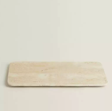 Natural Yellow Cave Stone Rectangular Marble Tray