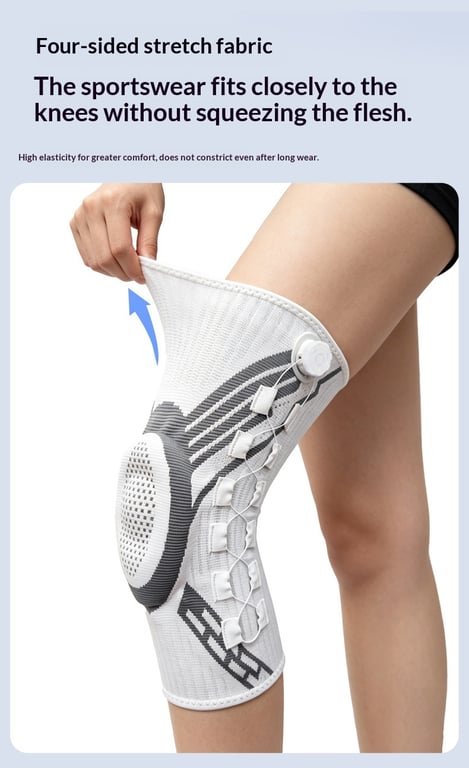 Upgraded Knob-Style Sports Knee Brace Outdoor Running Shock-Absorbing Adjustable Silicone Knee Protector thumbnail 3