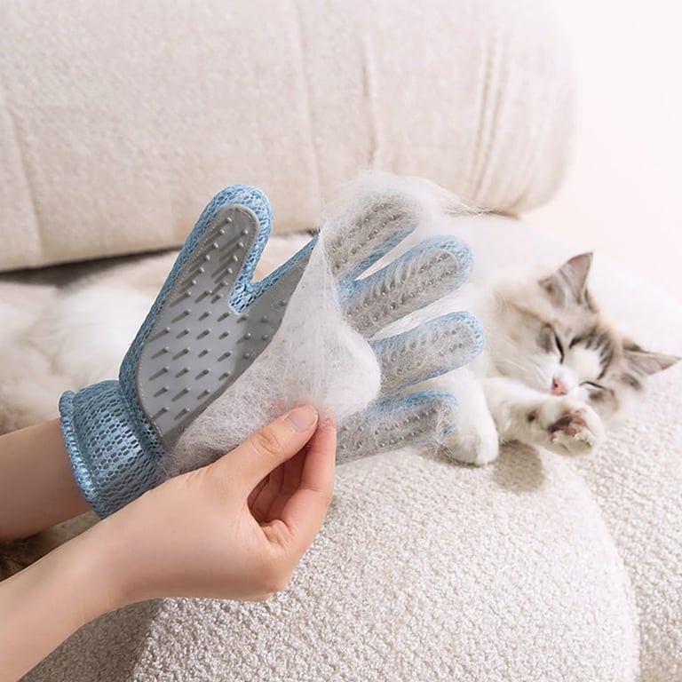 2in1 Double Sided Pet Grooming Glove | Deshedding Brush Mitt Cats Dogs thumbnail 2