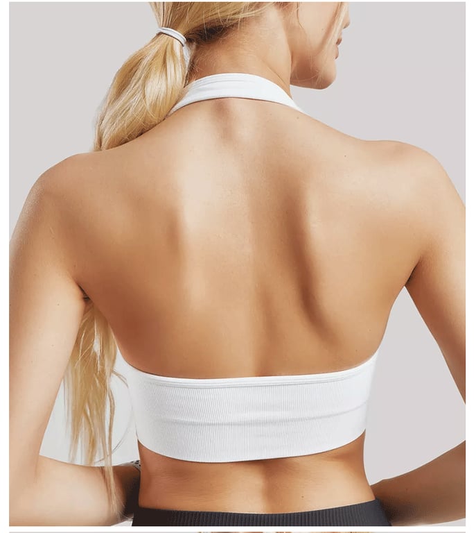 Backless Yoga Sports Bra | Quick-Dry Halter Neck Athletic Top for Women thumbnail 4
