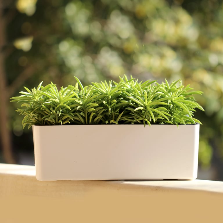 Rectangular Plastic Self-Watering Lazy Flower Pot for Balcony Vegetables thumbnail 3