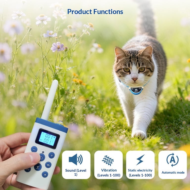 Remote Control Cat Training Collar | Waterproof Behavior Corrector thumbnail 4