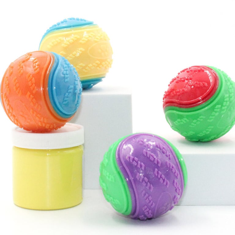 Scooby-Doo Squeaky Dog Balls Set of 8 | Teeth Cleaning Interactive Toys thumbnail 2