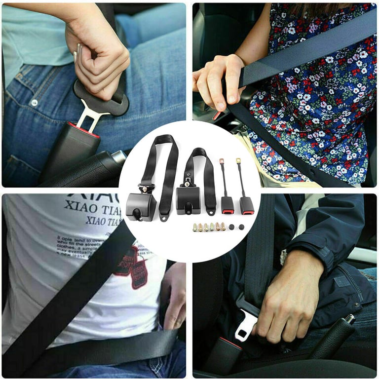 3 Point Inertia Seat Belt Kit Car Truck Adjustable Seat Belt Universal 2 SET thumbnail 6