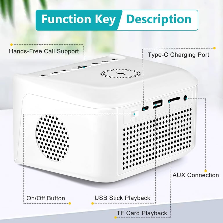 Digital Alarm Clock Radio with Bluetooth Speaker & Qi Charging thumbnail 12