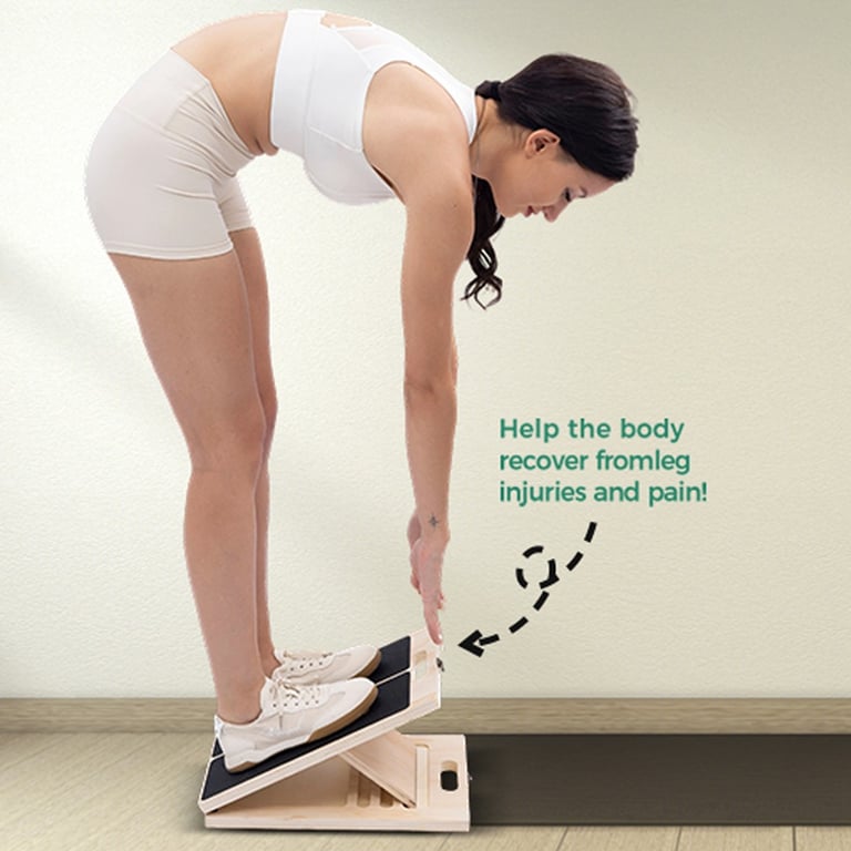 Wooden Slant Board Calf Stretcher | Foldable Incline Board for Yoga thumbnail 9