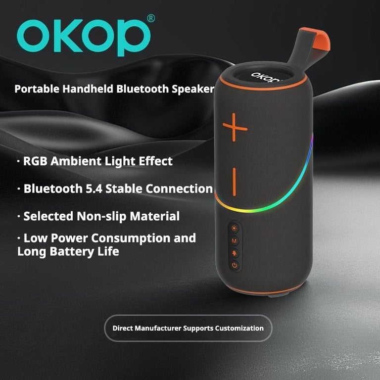 KP-806 Portable Handheld Bluetooth Speaker Outdoor Use Extra-Long Battery Life Cross Border Best Seller Compact Desktop Speaker With RGB Ambient Lighting thumbnail 11