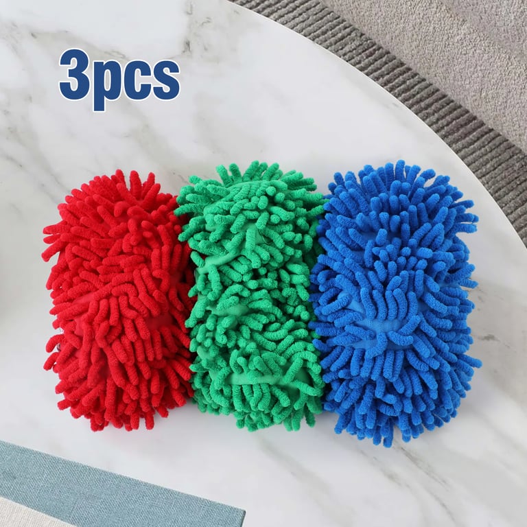 Microfiber Mop Slippers,mop Slippers For Floor Cleaning,Machine Washable And Reusable,3pieces,Suitable For Kitchen, Living Room And Other Occasions thumbnail 6