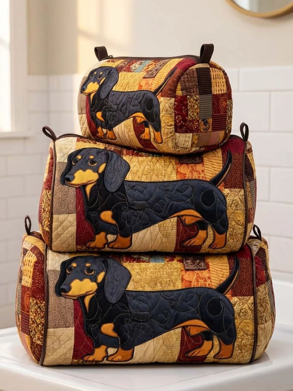Printed Storage Makeup Three-Piece Set | Quilted Nesting Bags thumbnail 15