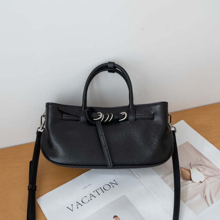 Vintage Vegetable-Tanned Leather Handbag | Women's Crossbody Bag thumbnail 5