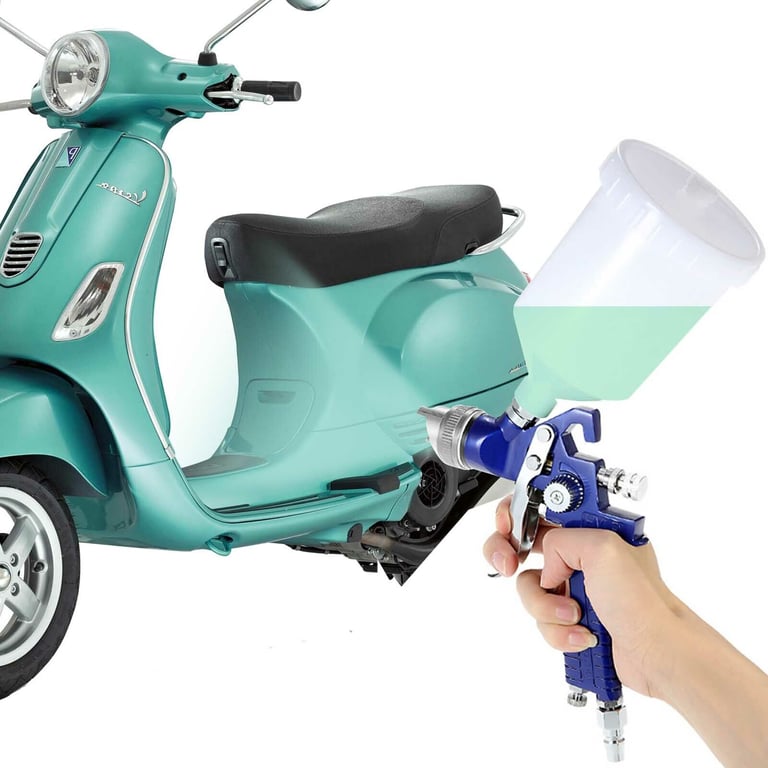 2 X HVLP Spray Gun Kit Air Gravity Feed Vehicle Car Paints1.4MM 0.8MM Nozzle thumbnail 10