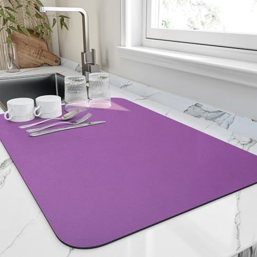 Diatomaceous Earth Kitchen Counter Drying Mat | Heat-Resistant Absorbent Pad thumbnail 5