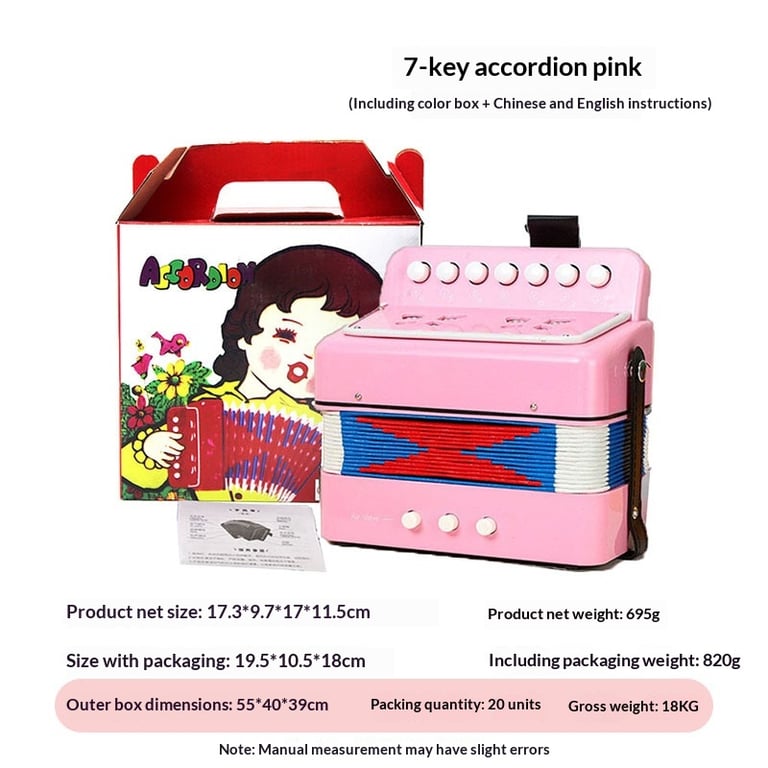 7-Key Portable Accordion for Kids | Educational Music Toy Canada thumbnail 15