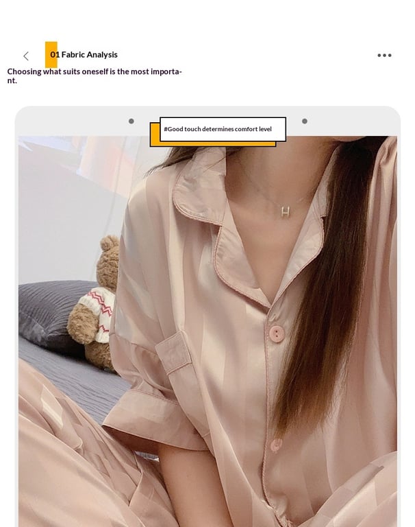 Women's Summer Ice Silk Pajama Set 3-Piece Short-Sleeve | Captain Fam thumbnail 11