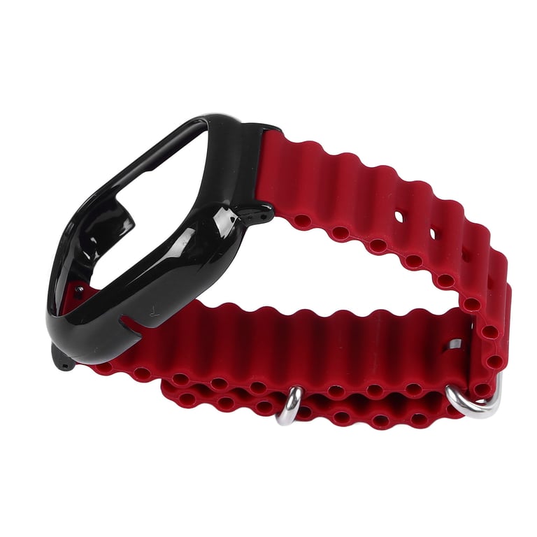 Watch Silicone Strap With Built In PC Case Fashionable Adjustable Wristband For Honor 4 Wine Red thumbnail 4