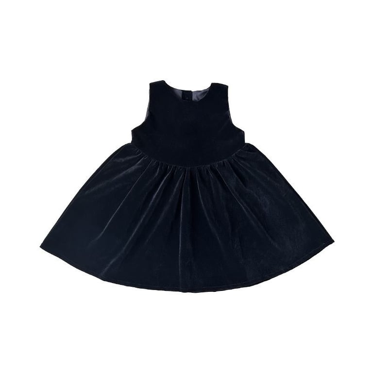 Children's Doll-collar Shirt And Black Vest Dress Set