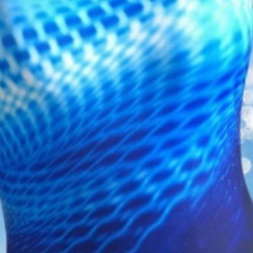 Conservative Form-Fitting One-Piece Swimsuit for Women | Blue thumbnail 6