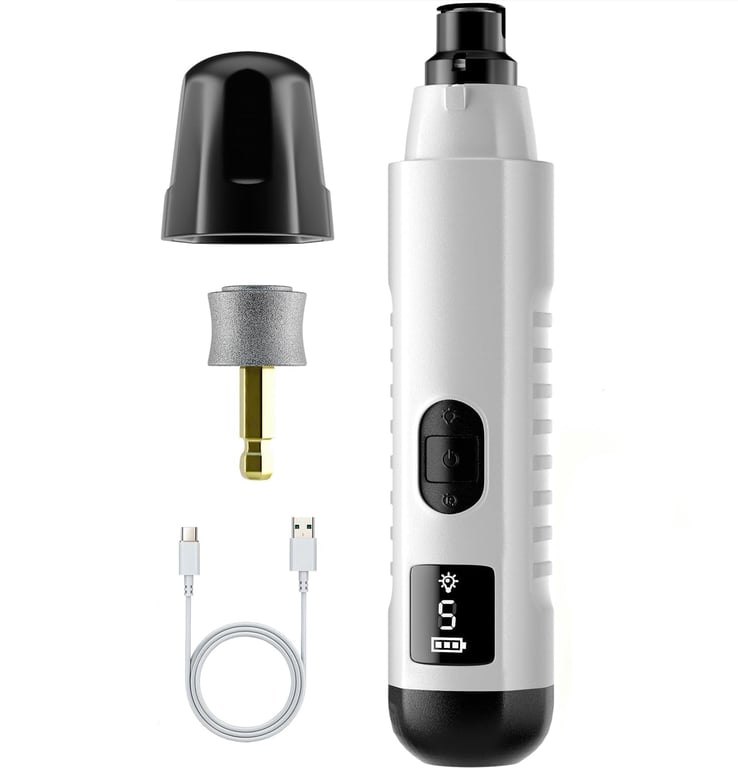 2026 New Silent Groom Pro Dog Nail Grinder, 5-Speed Dog Nail Grinder With Led Light, Quiet Painless Paws Grooming For Small Medium Large Dogs, USB Rechargeable thumbnail 12