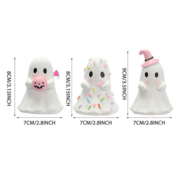 Cute Halloween Ghost Pumpkin Resin Desk Organizer Set | Captain Fam thumbnail 7