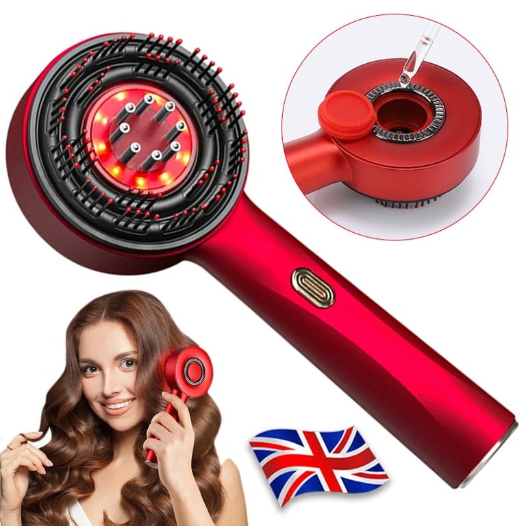 Electric Scalp Massage Comb Hair Growth Red Light Therapy Brush Head Massager UK thumbnail 8