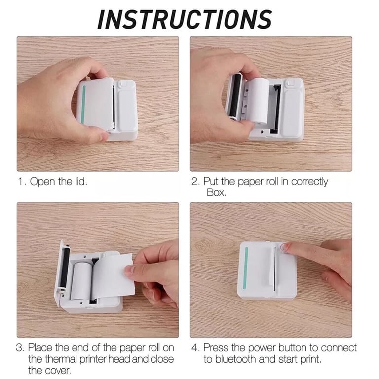 Mini Thermal Printer Bluetooth | Portable Photo Label Printing Machine thumbnail 13