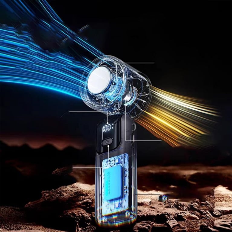 Portable Handheld Cooling Ice Fan | Rechargeable Turbo Personal Fans thumbnail 12