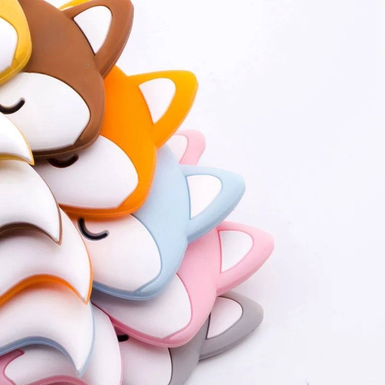 Baby Teether, Food-grade Silicone Teether, Cartoon Animal Du thumbnail 9