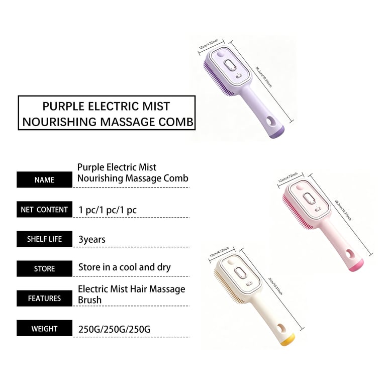 Electric Mist Massage Comb | Health & Beauty Hair Care Tool thumbnail 18