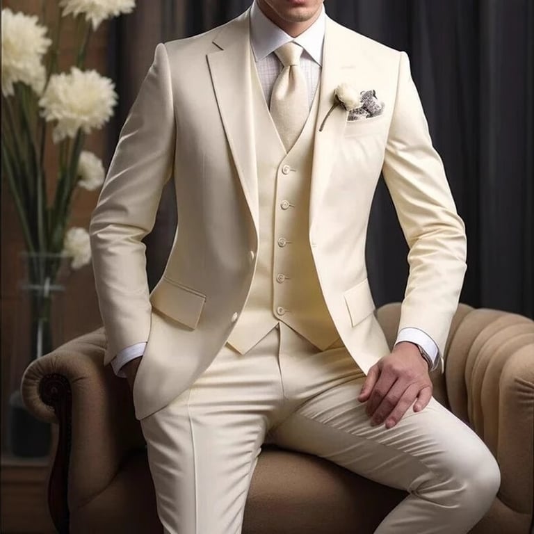 Elegant Business Banquet Suit Set For Men | Three-Piece Formal Wear thumbnail 2