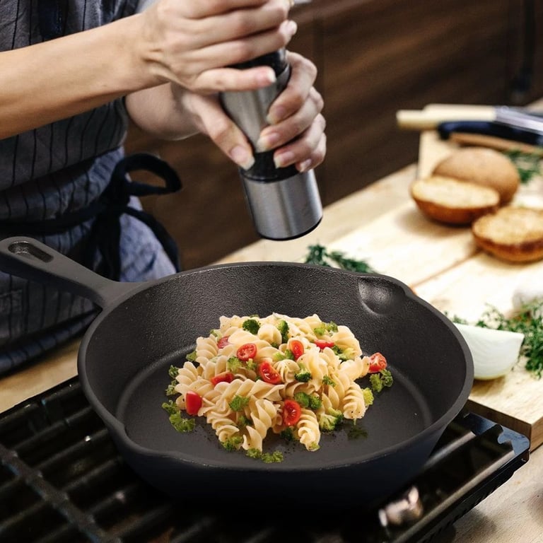 3-Piece Cast Iron Skillet Set | Pre-Seasoned Non-Stick Frying Pans thumbnail 10