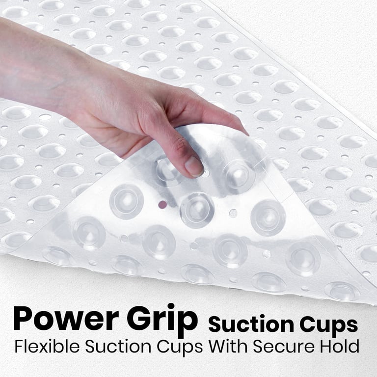 Non Slip Bath Mat Extra Large Shower Mat Bathtub Anti-Mold Rubber Strong Suction thumbnail 2
