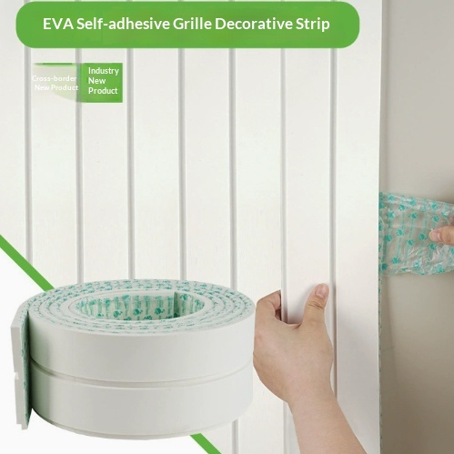 Self-Adhesive EVA Wood Grille Strips | Nail-Free Wall Paneling Canada