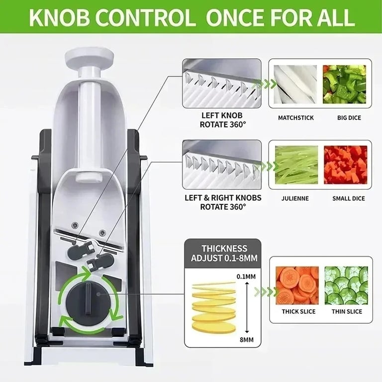 Kitchen Vegetable Cutter Safe Manual Multi-Function Salad Chopper | Home & Kitchen thumbnail 7