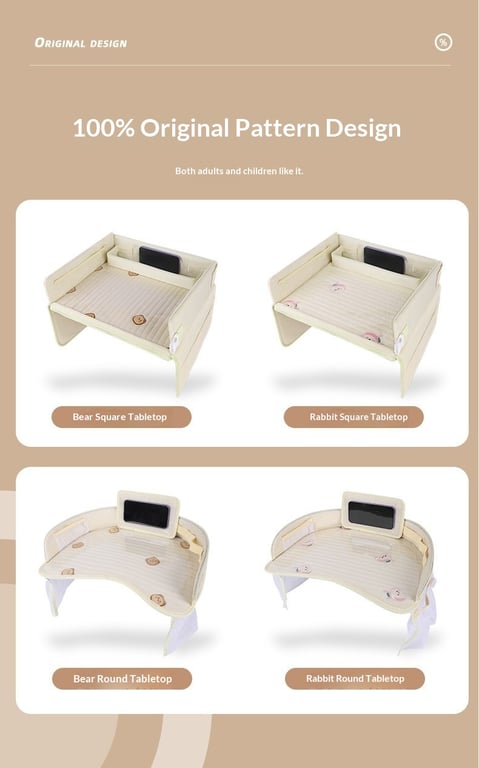Car Baby Safety Seat Tray with Phone Holder | Padded Activity Tray thumbnail 10