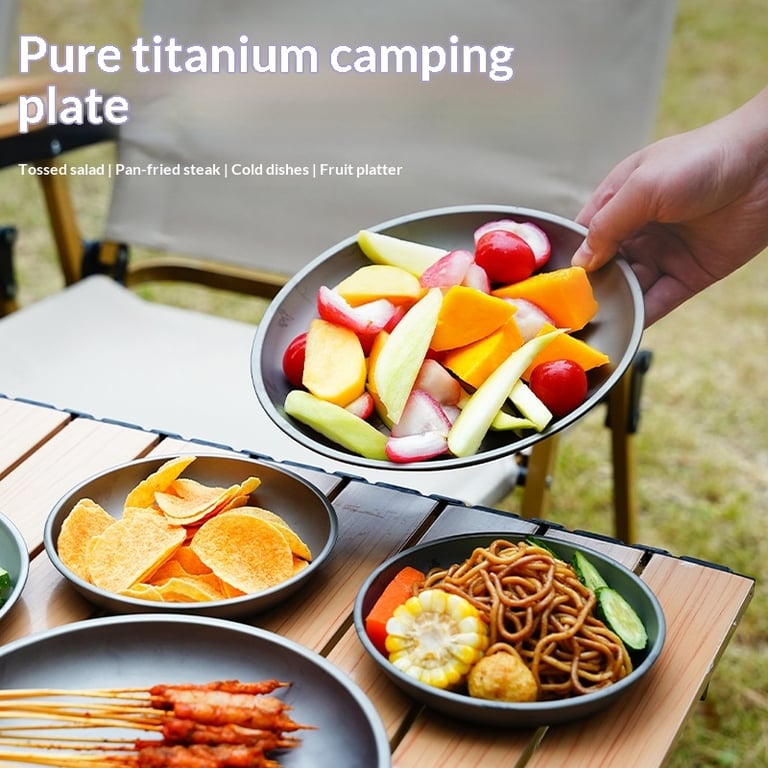 Pure Titanium Camping Dish | Lightweight Tableware for Outdoor Adventures thumbnail 12