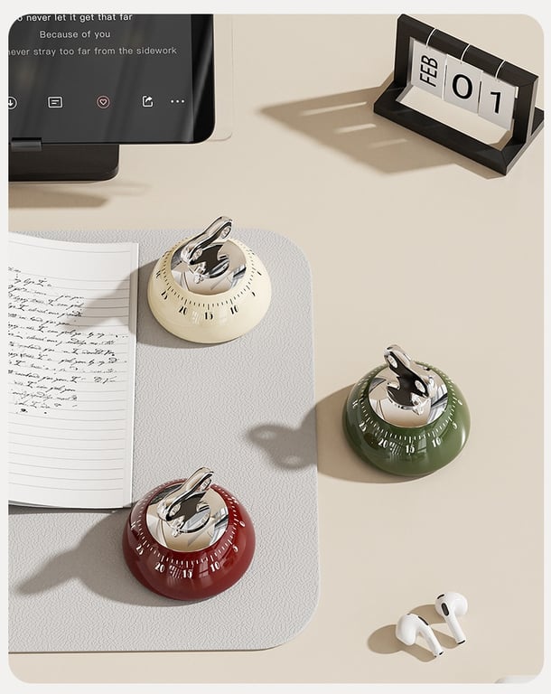 Magnetic Kitchen Timer Lite-Luxury Precise Countdown | Retro Design thumbnail 6