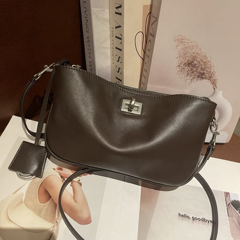 Top-Grain Vegetable-Tanned Leather Kelly Bag | Genuine Cowhide thumbnail 15
