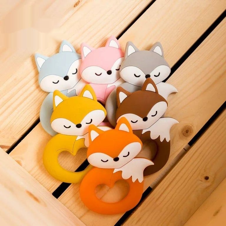 Baby Teether, Food-grade Silicone Teether, Cartoon Animal Du thumbnail 11