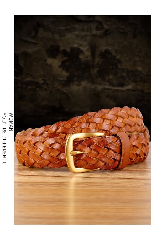 Vintage Woven Vegetable-Tanned Leather Belt | Canadian Made thumbnail 16